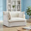 Fauteuil d'appoint surdimensionné en chenille 47,2 po Chenille Fabirc-2143258887