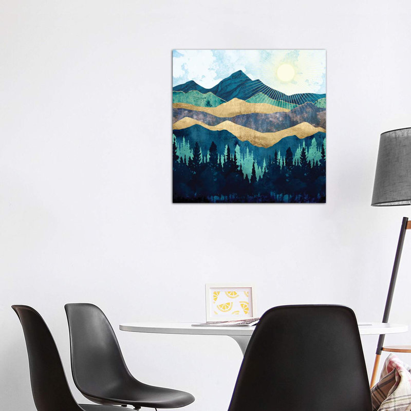 Forêt bleue - Imprimé, Toile tendue, H 37 po x l 37 po x P 1,5 po