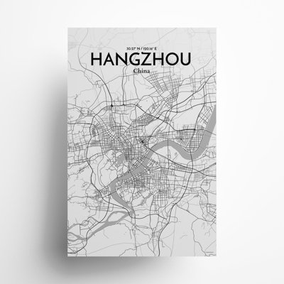 Impression sur la carte de la ville de Hanghang