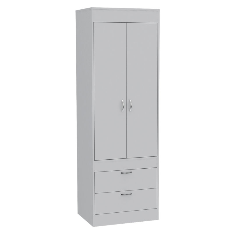 Armoire Alabama, une grande armoire, deux tiroirs