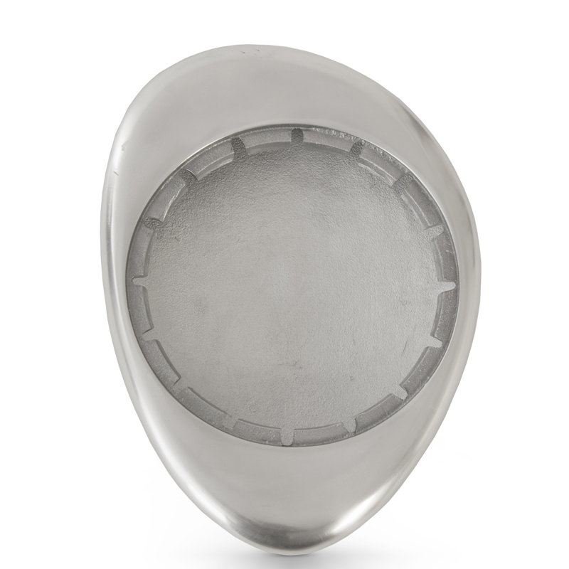 River Stone Wall Décor, 9" H x 13" W x 16" D, Silver