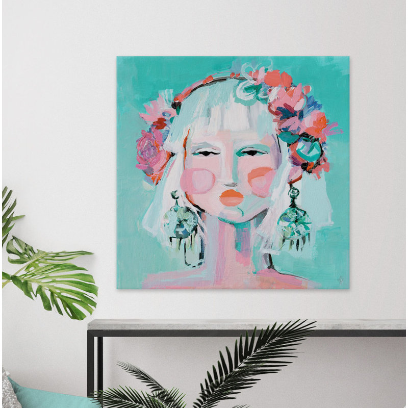 Painted Pretty - reproduction de peinture acrylique sur toile, H 20 po x l 20 po x P 1,5 po, Toile tendue