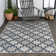 Kaliee Modern Geometric Tile Pattern Navy/Cream Indoor/Outdoor Rug