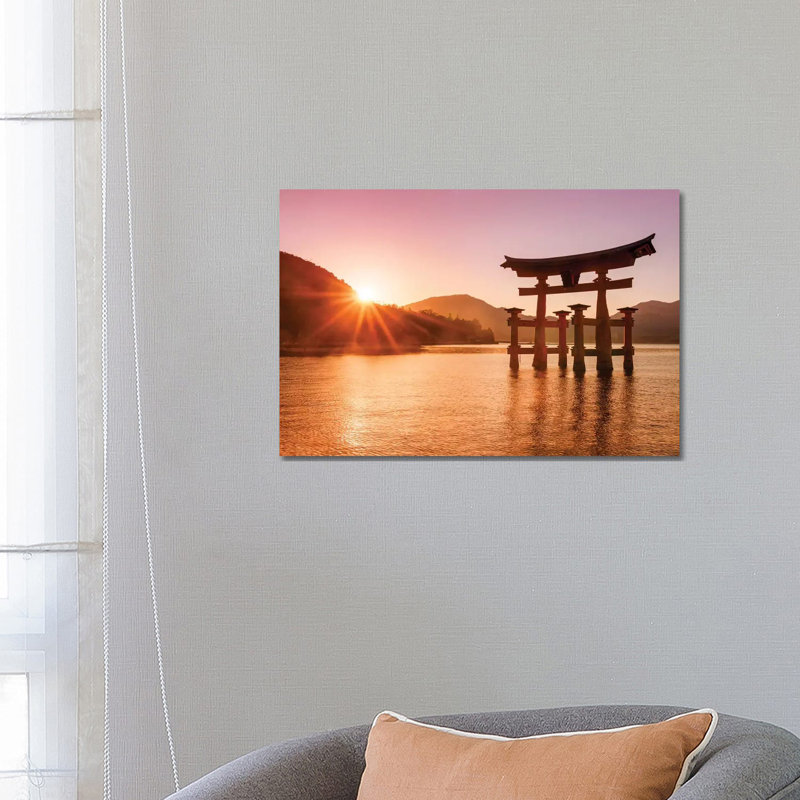 Great Torii Of Miyajima by Jan Becke - Wrapped Canvas Gallery-Wrapped Canvas Giclée, 66.04 cm H x 45.72 cm W x 3.175 cm D