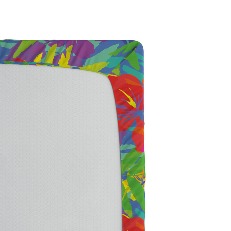 Microfiber Floral Fitted Sheet, Full Fitted Sheet