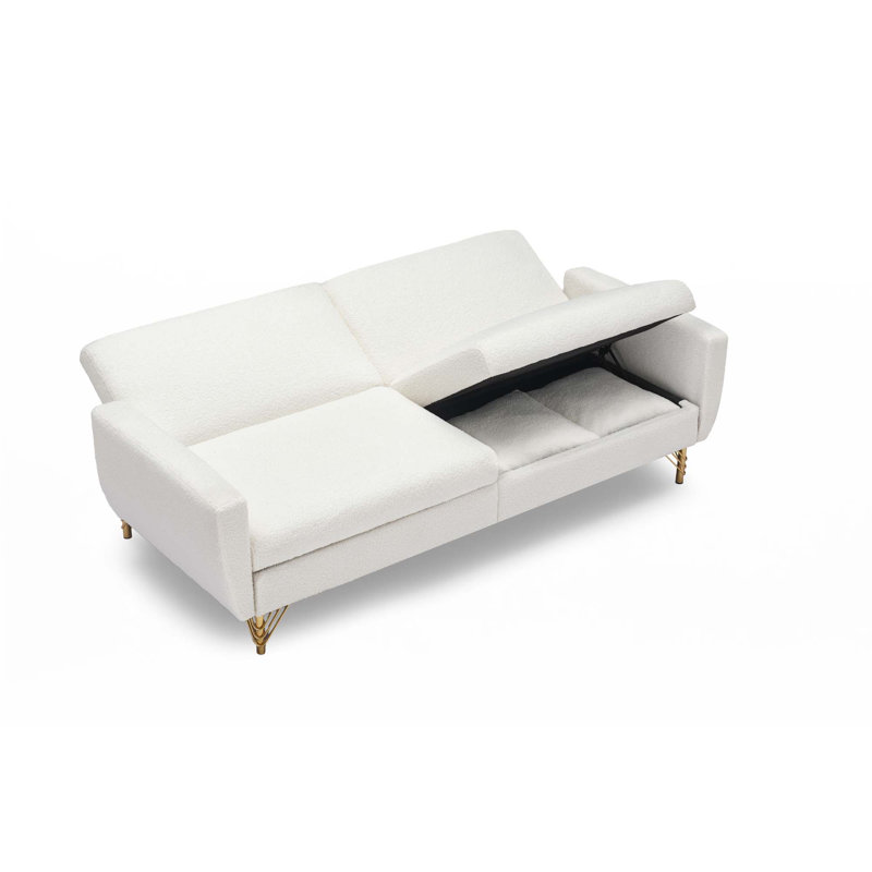 74.41"Teddy Velvet Sofa Bed