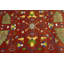 Tapis floral orange fait à la main 9 x 12 Heriz Serapi