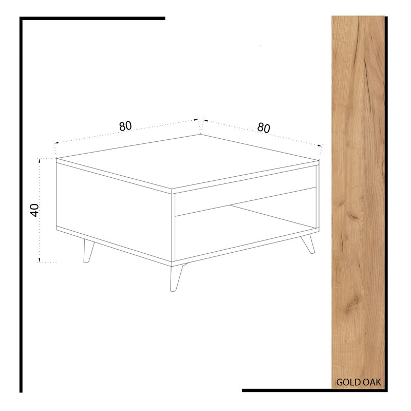 Table basse à 4 pieds Johannes