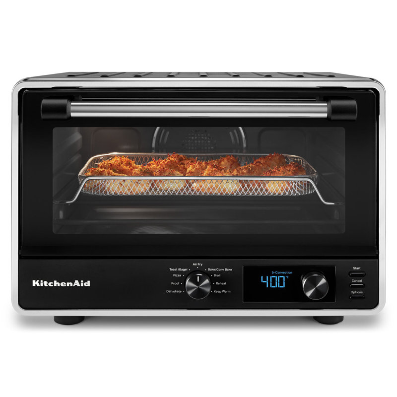 KitchenAid Digital Countertop Oven with Air Fryer, Pizza & 10 Cooking Modes in Matte Black, Matte Black