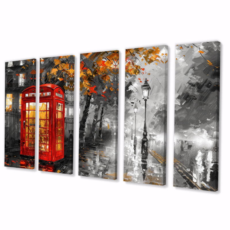 Victoire - Ensemble de décoration murale cabine téléphonique, H 28 po x l 60 po