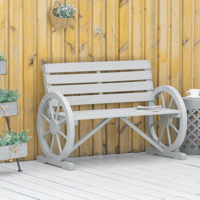 Banc à roulettes en bois
