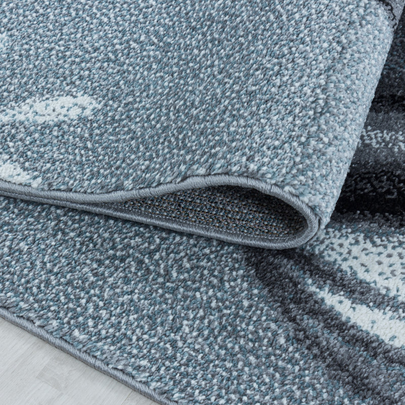 Gilliland Flatweave Blue/Grey Rug, Rectangle 200 x 290cm