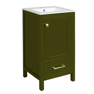 Meuble-lavabo 18 po avec comptoir en céramique