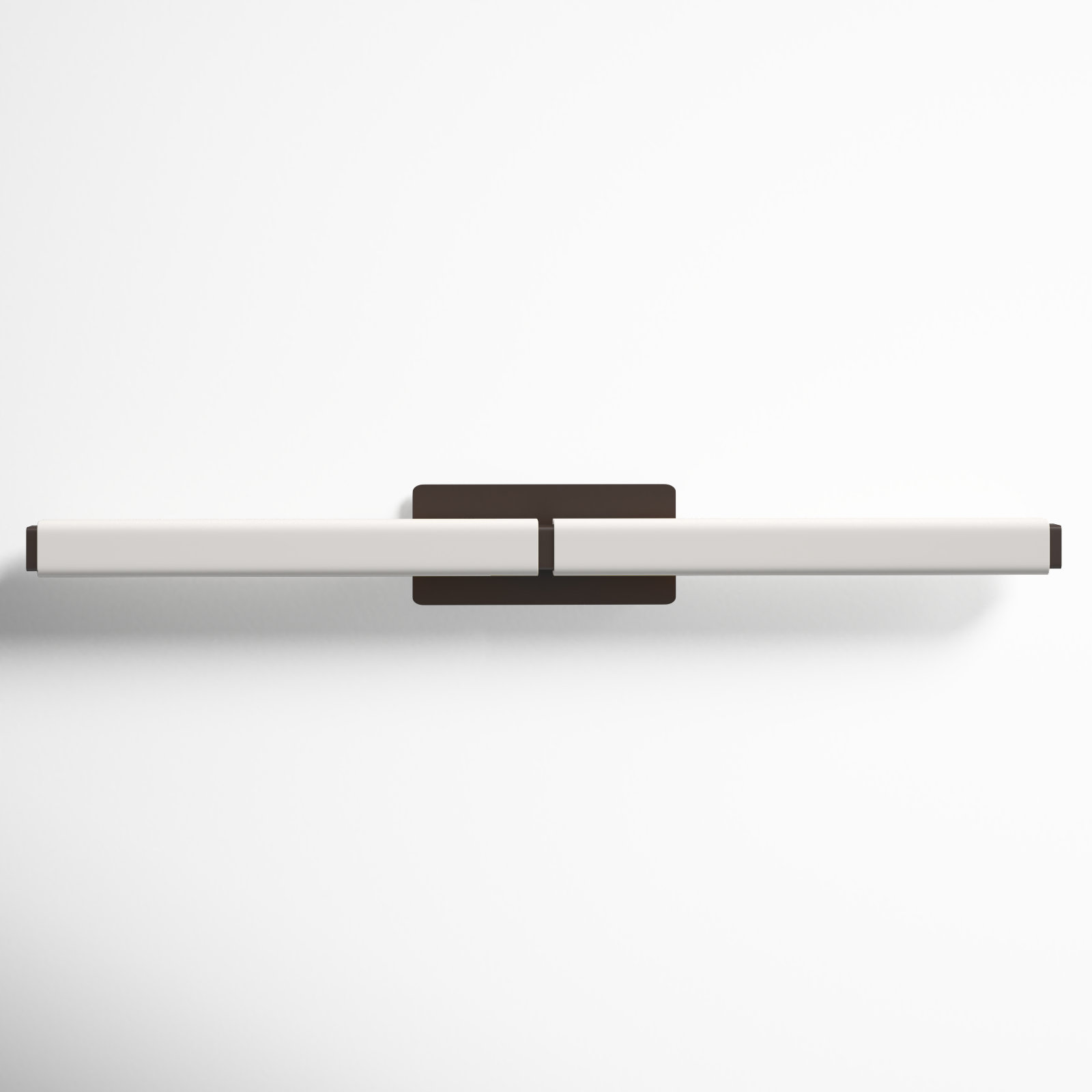 Erby Single Light Glass Dimmable LED Flush Mounted Sconce, Bronze, 3000K, 5" H x 39" W x 3" D