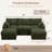 107" Cloud Modular Sectional Sofa, 5-Piece U Shaped Corner Couch with Hidden Storage and 2 Ottomans, Modern Minimalist Corduroy Upholstered Boneless Sofa for Living Room, Extra Deep Seat, Easy Assembly Required-295374934