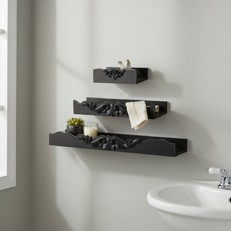  Ensemble de 3 tablettes murales flottantes Vintage