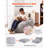 Bean Bag Bed Chair Convertible from Chair to Lounge or Mattress Grey-Queen-445448828