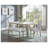 White Genuine Marble Rectangular Dining Table with Solid Wood Veneer Base - Seats 6, Contemporary Style
