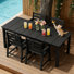 Ensembles de salle à manger de patio 5 pièces avec fauteuils