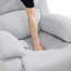 Fauteuil recling manuel en lin gris clair-625227468