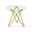 Table de salle à manger ronde en verre trempé de 35,4 pouces, convenant à 1 à 4 personnes, petite table de salle à manger de cuisine peu encombrante, équipée de pieds en métal robustes, convenant à la salle à manger, au salon, à l'or