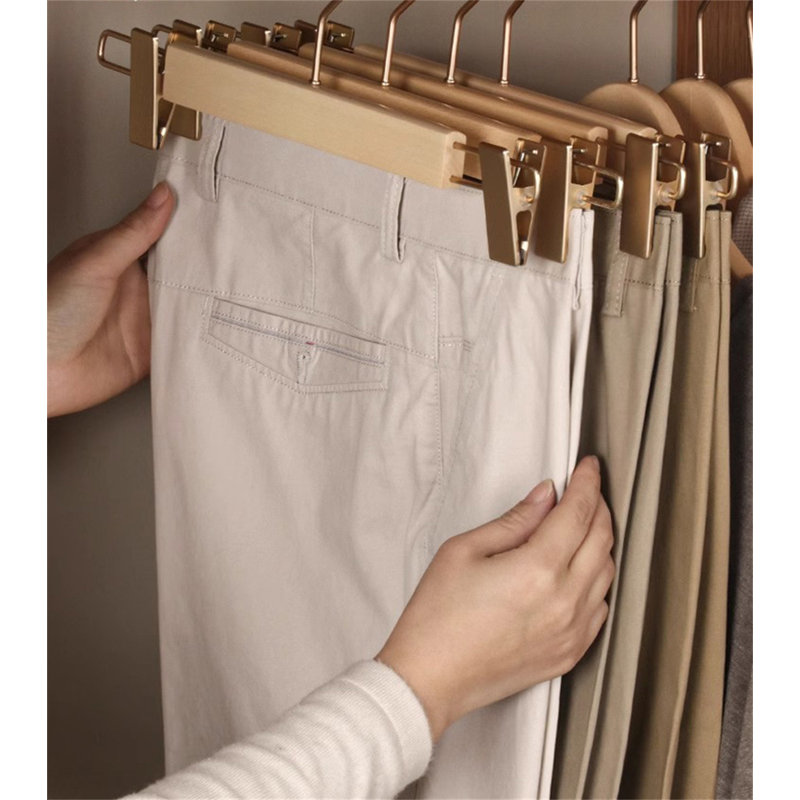 Cintre pour pantalons en bois massif de qualité supérieure, 40