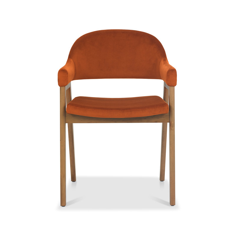 Anayalee 49cm H Upholstered Upholstered Back Armchair, Rust