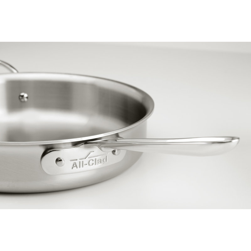 Brushed Stainless Steel 5-Piece Non-Stick Cookware Set