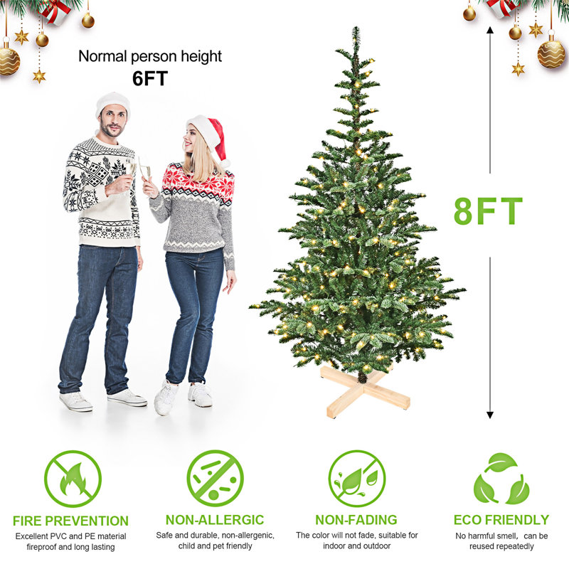 Arbre de Noël artificiel illuminé, H 6 pi