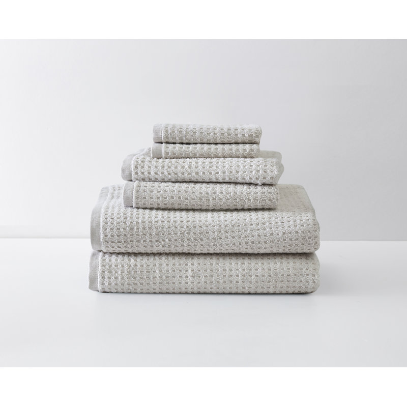 Ensemble de serviettes 100% coton Tommy Bahama, Gris, Ensemble de 6 serviettes de bain