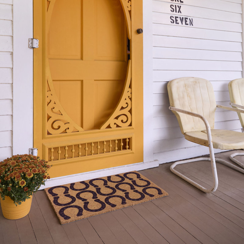 Horseshoe Brown Western Doormat
