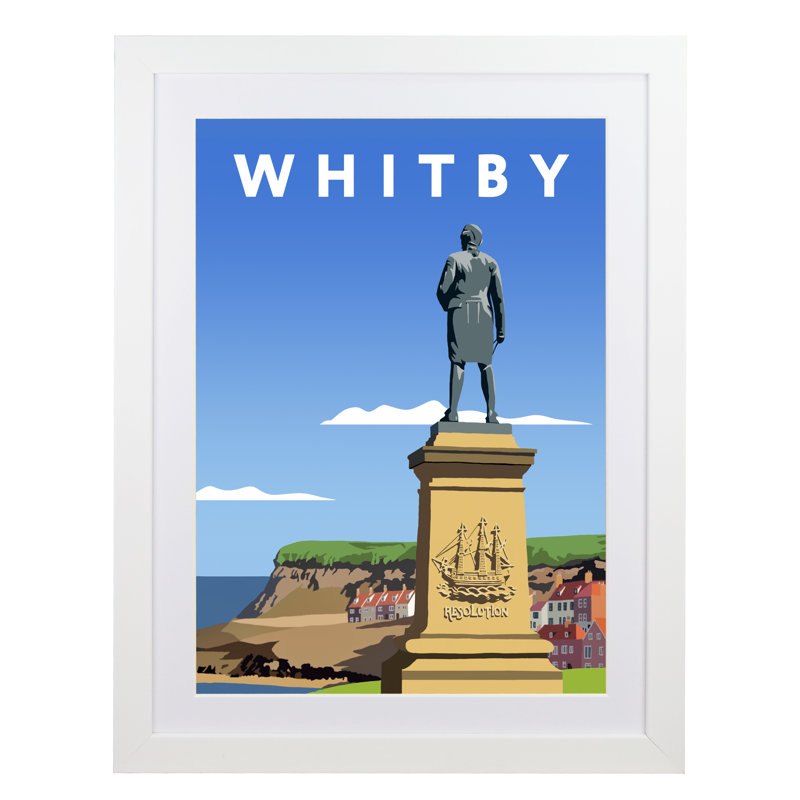 'Whitby 4' by Richard O'Neil - Print, 54 cm H x 44 cm W x 2.2 cm D, White Wood Frame