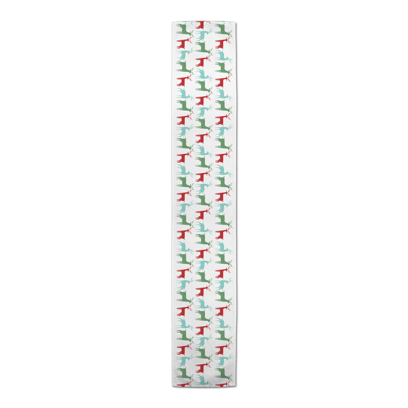 Carmona Geometric 100% Cotton Christmas Table Runner, 90" L x 16" W