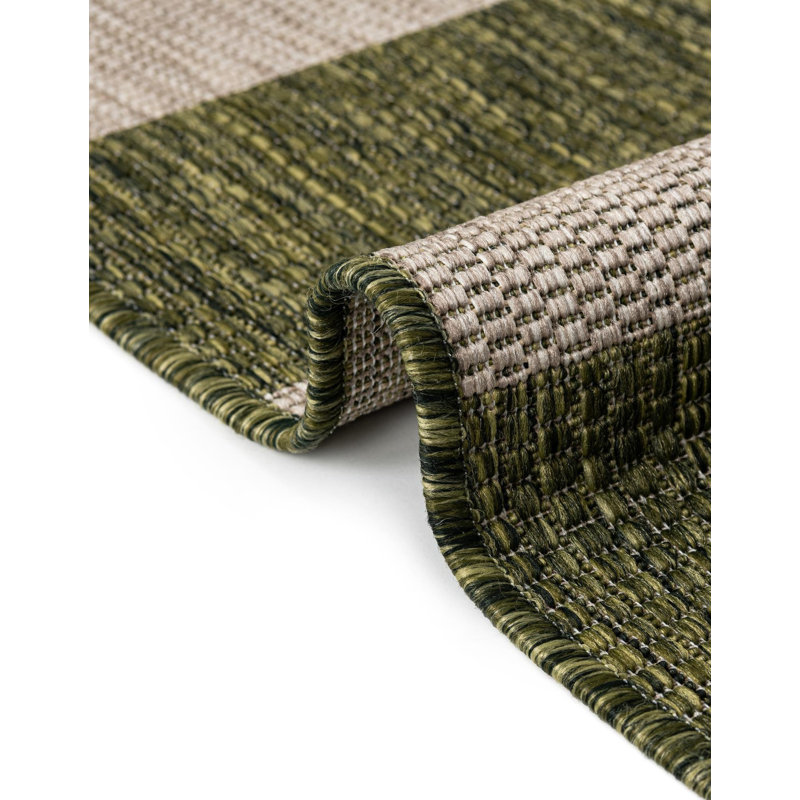Palominas Striped Indoor / Outdoor Rug, Rectangle 7'1" x 10'
