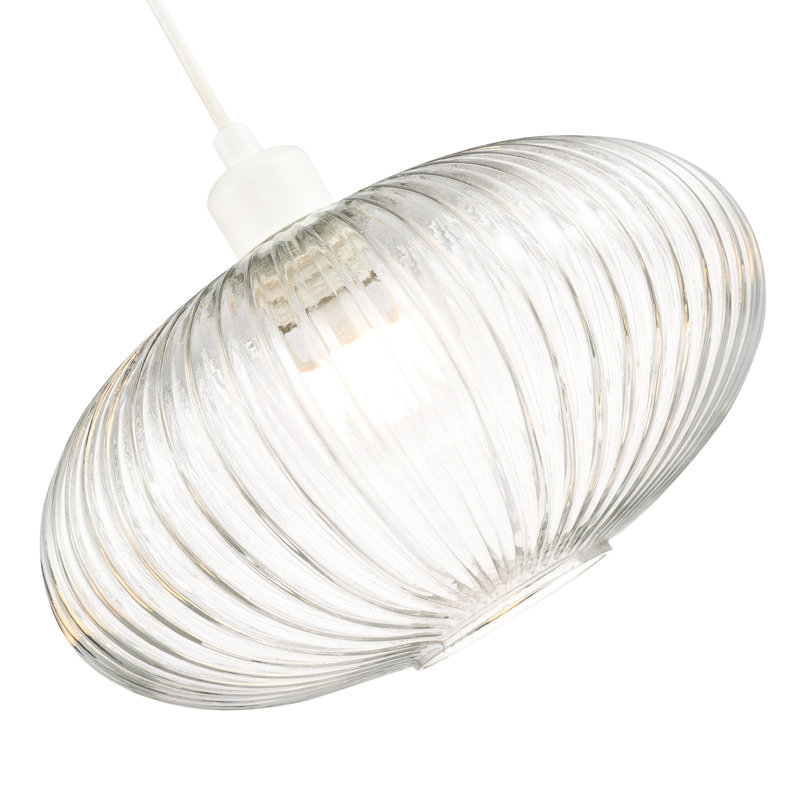 17 cm H Bowl Glass Pendant Shade ( Screw On ), Clear