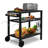 Bernece Outdoor Grill Dining Cart Movable BBQ Trolley with Two Wheels-590440097