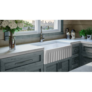 Installing a Farmhouse Sink: Choosing Premade or Custom Cabinets - Fossil  Blu