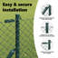 Chain Link Fence With 13 Posts Galvanised Steel-480062089-480062092