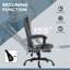 Fauteuil de bureau vibrant à 7 points avec dossier inclinable, gris-1024808786