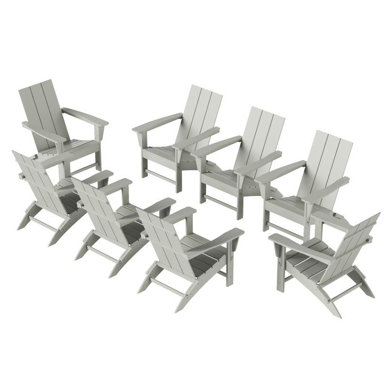 Ensemble de chaises Adirondack pliables Joubert, Sable
