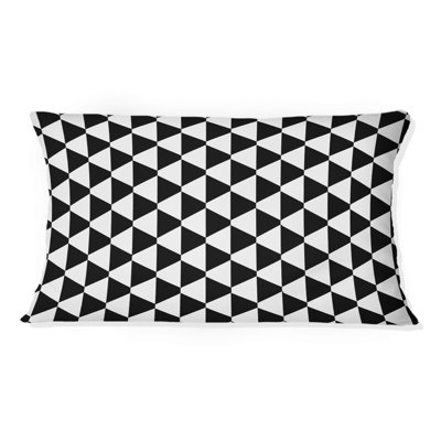 Coussin noir moderne Houndstooth II - moderne