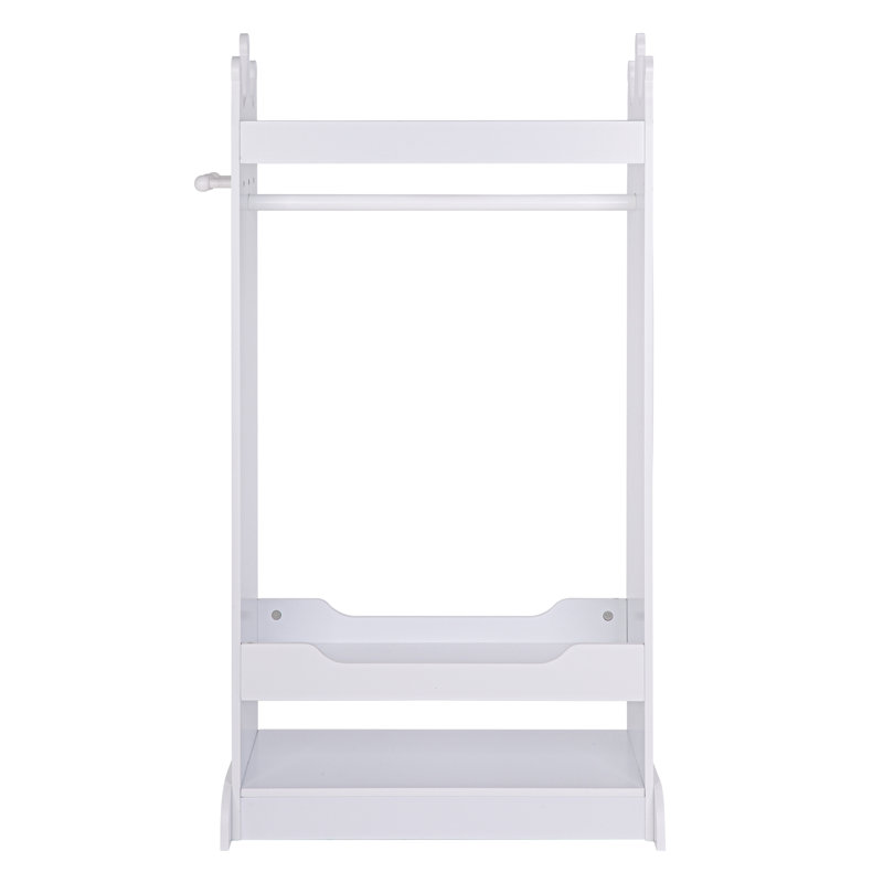 Geovany 14.96'' Wide Kids Armoire with Mirror, White