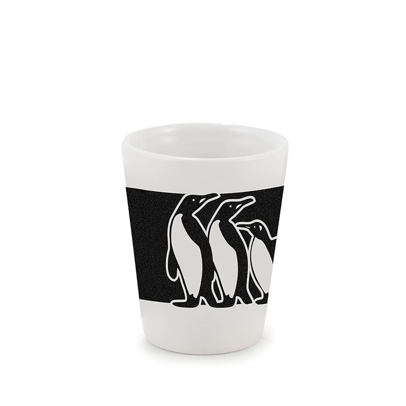 Tasse en porcelaine 350 ml / 11,8 oz - Pingouin - noir