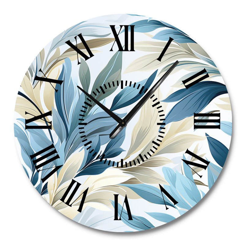 Horloge murale Coastal Neutrals Tropical, Grand