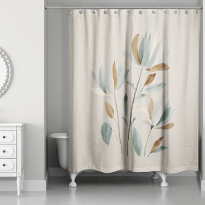 Rideau de douche à branches discrètes