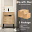 Lavabo pour armoire de salle de bain 24 po - Deux options d'installation: Céramique à porter et à déchirer-992555808-992555818