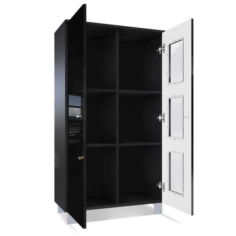 Mccombs Curio Cabinet, Without, Black