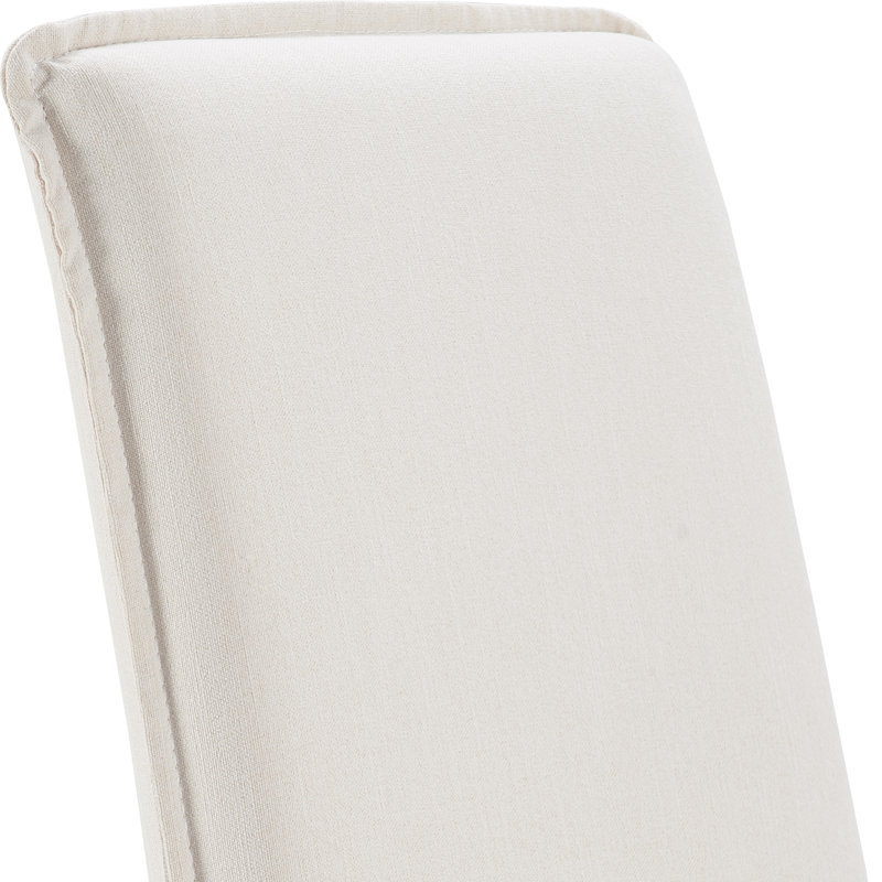 Ivory Linen Upholstered High Back Parsons Side Chair Set