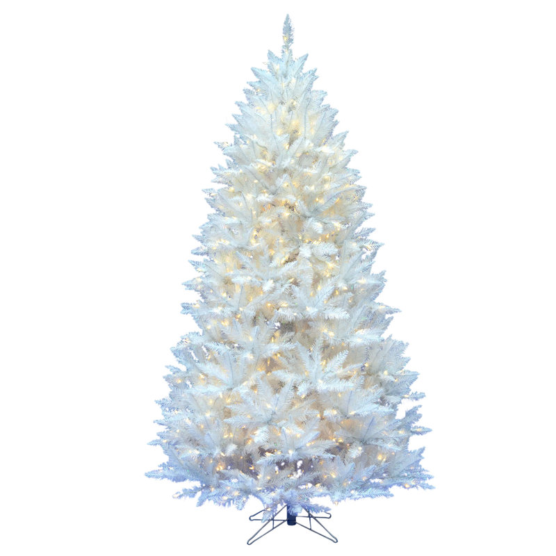 Sparkle White Spruce Artificial Christmas Tree, 8.5', Pure White LED