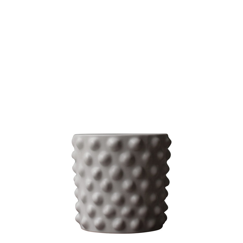 Vase de table en céramique Genesta, H 5,12 po x l 5,91 po x P 5,91 po, Grège